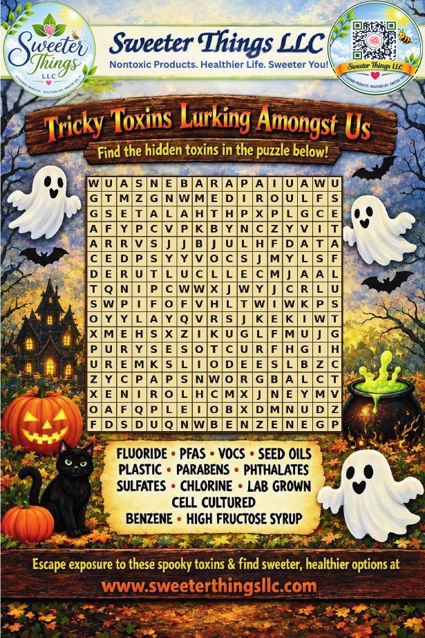 Preview of the Tricky Toxins Lurking Amongst Us Halloween word search